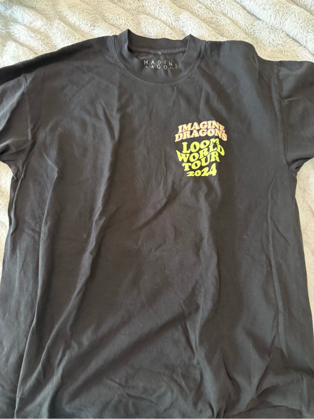 Imagine Dragon Black 'Loom World Tour 2024' Graphic T-Shirt